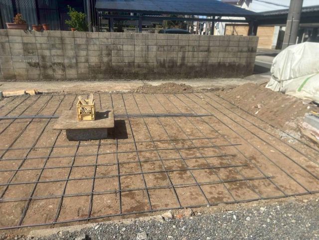 桑名市佛眼院　永代供養墓工事　㉔型枠鉄筋組